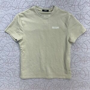 Sene Studio T-Shirt Sage Green Graphic Logo / Women's Small
